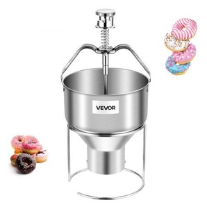 Donut-Teigspender manueller Donut-Trichter mit großer Kapazität (2,4 L), kommerzieller Teigspender aus Edelstahl 304 und mit 6 Dickeneinstellungen & Ständer, für Cafés Bäckereien Küchen TTQFPQ5L6DL0JZ8KTV0