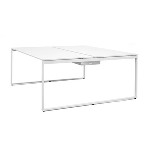 Doppel-Schreibtisch Pop Bench Square, Designer Frezza, 74x180x165 cm