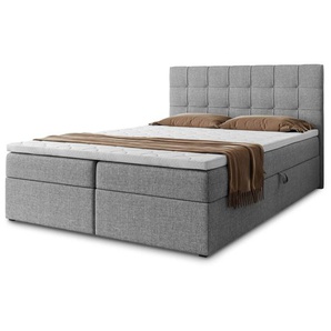 Doppelbett mit Bettkasten TOPIQ II hellgrau 180x200 cm