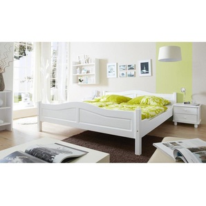 Doppelbett Rita 140x200 Kiefer massiv - weiß
