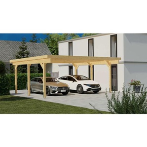 Doppelcarport Göteborg Carport aus Holz, Unterstand Überdachung Naturbelassen - Alpholz