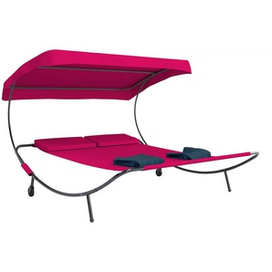 Doppelliege - rot - Materialmix - 182 cm - 137 cm | Möbel Kraft