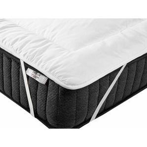 Doppelter Matratzen Topper Weiß 90 x 200 cm Mikrofaser antiallergischer Weich Härtegra
