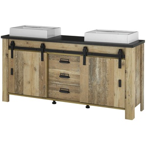 Doppelwaschtisch  Sintra ¦ holzfarben ¦ Maße (cm): B: 164 H: 91 T: 43.0