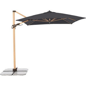 Ampelschirm DOPPLER Standschirme grau (anthrazit) Sonnenschirme UV-beständig, Maße: 300x220 cm