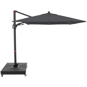 Doppler Pendelschirm, Anthrazit, Metall, Textil, 210x210 cm, 360° drehbar, höhenverstellbar, stabile Strebegelenke, UV-beständig, wetterbeständig,