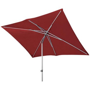 Doppler Sonnenschirm , Rot , Textil , 250 cm , höhenverstellbar, lichtecht, Knickgelenk, regenabweisend, wetterbeständig , Sonnen- & Sichtschutz, Sonnenschirme, Sonnenschirme rechteckig