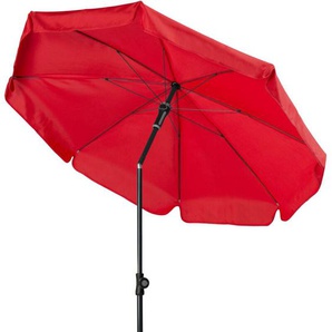 Doppler - Sunline Manual ø 200 cm rund Sonnenschirm in 12 Farben Mittelmastschirm Balkonschirm 809 Rot