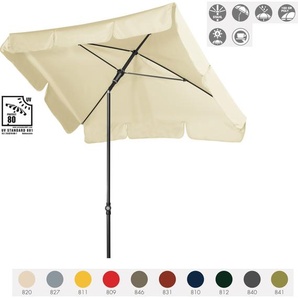 Doppler Sunline Waterproof Neo 225 x 120 cm Sonnenschirm in 9 Farben Mittelmastschirm Balkonschirm 811 Gelb 462574 811