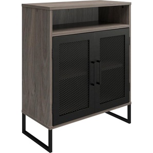 Dorel Home Aktenschrank Purdue Türen mit Magnetverschluß, Mesh aus Metall, Breite 61 cm, Höhe 76,5 cm