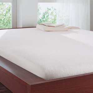 Matratzenschutzbezug DORMISETTE PROTECT & CARE Stretch-Molton-Spannbettlaken Matratzenzubehör Gr. 15 cm - 25 cm, B/L: 190-210 cm x 190-220 cm, weiß Matratzenschoner