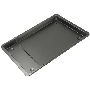 Dr.Oetker Backblech Black Metallic, Schwarz, Metall, 33x3x37-52 cm, antihaftbeschichtet, größenverstellbar, Backen, Backformen, Backbleche