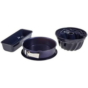 Dr.Oetker Backformenset Backliebe, Dunkelblau, Metall, Made in Germany, hitzebeständig, beschichtet, einfache Reinigung, Backen, Backformen,