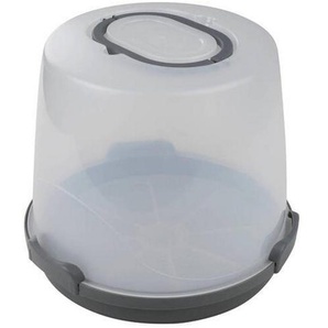 Dr.Oetker Kuchentransportbox, Kunststoff, rund, 25 cm, Tragegriff, Clipverschluss, Backen, Kuchentransportboxen