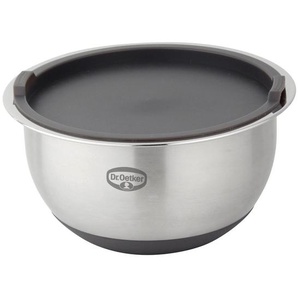 Dr.Oetker Rührschüssel Exclusive, Dunkelgrau, Metall, rund, Standring unten, Backen, Backhelfer, Rührschüsseln
