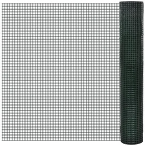 Drahtzaun für Hühner Verzinkt mit PVC-Beschichtung 25x1 m Grün