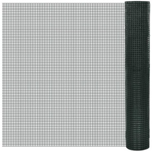 Drahtzaun für Hühner Verzinkt mit PVC-Beschichtung 25x1 m Grün