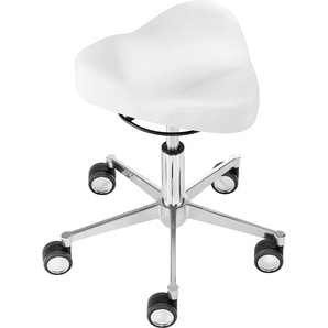 Drehhocker MAYER SITZMÖBEL 1299 Hocker Gr. B/H/T: 48 cm x 41,5 cm x 52 cm, Kunstleder, Dreiecksitz-höhenverstellbar-360 Bewegungsfreiheit-Ringauslöser, weiß (polarweiß) Bürohocker Drehhocker Funktionsdrehhocker 1299