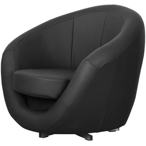 Drehsessel Schwarz/Schwarz Kunstleder Koda 92 x 75 x 80cm