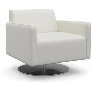 Drehsessel MACHALKE single Sessel Gr. Leder COMFORT, Drehfunktion, B/H/T: 73 cm x 70 cm x 75 cm, weiß (offwhite comfort) Drehsessel Ledersessel mit Drehteller, inklusive Drehfunktion