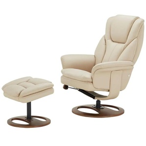 Drehsessel mit Hocker Karina | creme |