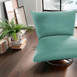 Drehsessel PLACES OF STYLE Cremona Sessel Gr. Microfaser, B/H/T: 100 cm x 78 cm x 96 cm, grün (mint) Drehsessel
