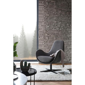 Drehsessel SALESFEVER Sessel Gr. Stoff, Drehfunktion, B/H/T: 72 cm x 85 cm x 69 cm, grau (dunkelgrau, schwarz) Drehsessel