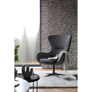 Drehsessel SALESFEVER Sessel Gr. Stoff, Drehfunktion, B/H/T: 78 cm x 99 cm x 82 cm, grau (dunkelgrau, schwarz) Drehsessel