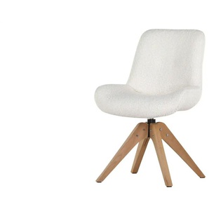 Drehsessel - weiß - Materialmix - 55 cm - 84 cm - cm 60,0 | Möbel Kraft