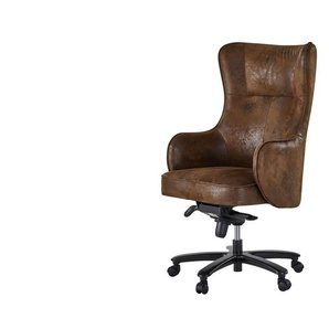 Drehstuhl - braun - Materialmix | Möbel Kraft