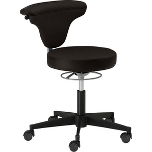 Drehstuhl MAYER SITZMÖBEL 1351 Stühle Gr. B/H/T: 59 cm x 66 cm x 68 cm, Struktur (recyceltes Polyester), Hartbodenrollen + Kunststoff, schwarz (schwarz, schwarz) Baby Bürodrehstuhl Kinderdrehstuhl Kinderdrehstühle belastbar bis 140 kg