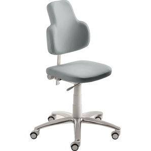 Drehstuhl MAYER SITZMÖBEL 2206 Stühle Gr. B/H/T: 62 cm x 88 cm x 60 cm, Kunstleder, Gestell Lichtgrau-Hartbodenrollen + Kunststoff, grau (kristallgrau, lichtgrau) Baby Bürodrehstuhl Kinderdrehstuhl Kinderdrehstühle desinfektionsmittelbeständiges
