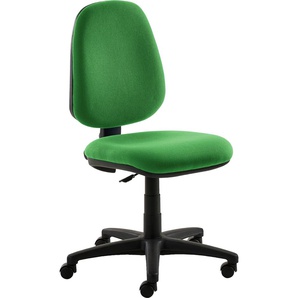 Drehstuhl MAYER SITZMÖBEL 2211 Stühle Gr. B/H/T: 62 cm x 93 cm x 62 cm, Struktur (100% Polyester), Gestell Schwarz-Teppichbodenrollen + Kunststoff, grün (grün, schwarz) Baby Bürodrehstuhl Kinderdrehstuhl Kinderdrehstühle recyceltes Polyester