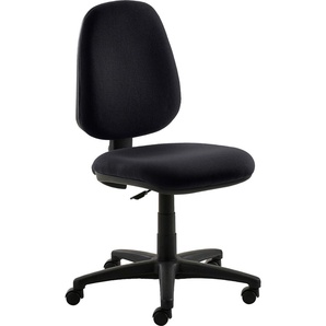 Drehstuhl MAYER SITZMÖBEL 2211 Stühle Gr. B/H/T: 62 cm x 93 cm x 62 cm, Struktur (100% Polyester), Gestell Schwarz-Teppichbodenrollen + Kunststoff, schwarz (schwarz, schwarz) Baby Bürodrehstuhl Kinderdrehstuhl Kinderdrehstühle recyceltes Polyester