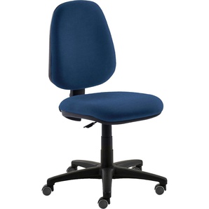 Drehstuhl MAYER SITZMÖBEL 2211 Stühle Gr. B/H/T: 62 cm x 93 cm x 62 cm, Struktur (recyceltes Polyester), Gestell Schwarz-Hartbodenrollen + Kunststoff, blau (dunkelblau, schwarz) Baby Bürodrehstuhl Kinderdrehstuhl Kinderdrehstühle recyceltes Polyester