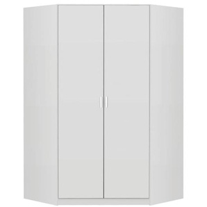 Drehtüren-Eckschrank Bremen, weiß, 117 x 197 cm