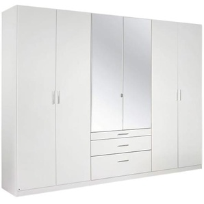 Drehtürenkleiderschrank Friedberg, alpinweiß, 271 x 210 cm