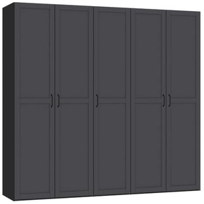 Drehtürenkleiderschrank Landhausstil, anthrazit matt