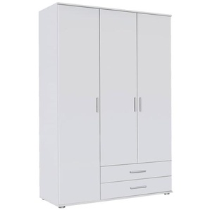 Drehtürenkleiderschrank Rasant, alpinweiß, 127 x 188 cm