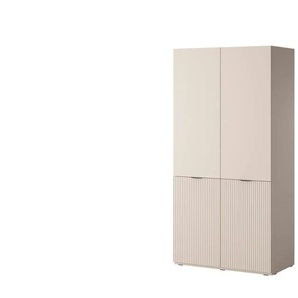 Drehtürenschrank 101 cm breit Sandbox ¦ beige ¦ Maße (cm): B: 101 H: 200