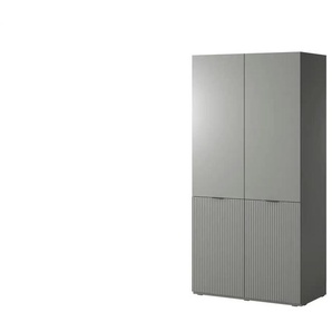 Drehtürenschrank 101 cm breit Sandbox ¦ grau ¦ Maße (cm): B: 101 H: 200