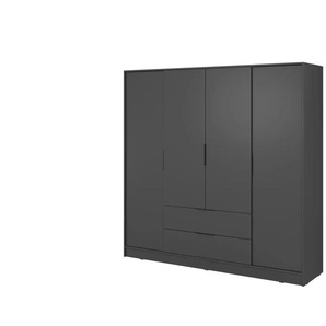 Drehtürenschrank 206 cm breit Lyke ¦ schwarz ¦ Maße (cm): B: 206 H: 200
