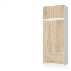 Drehtürenschrank 234 cm hoch Oda ¦ mehrfarbig ¦ Maße (cm): B: 90 H: 234
