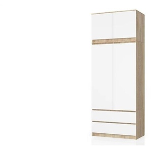 Drehtürenschrank 234 cm hoch Oda ¦ mehrfarbig ¦ Maße (cm): B: 90 H: 234