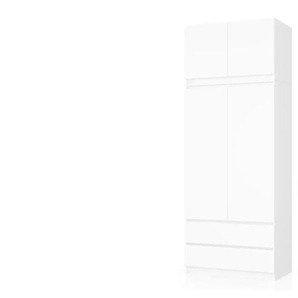 Drehtürenschrank 234 cm hoch Oda ¦ weiß ¦ Maße (cm): B: 90 H: 234