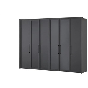 Drehtürenschrank 300 cm mit Glastüren Uma ¦ schwarz ¦ Maße (cm): B: 300 H: 220 T: 67