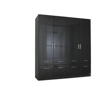 Drehtürenschrank 4 türig Celle | schwarz | 181 cm | 197 cm | cm 54,0 |