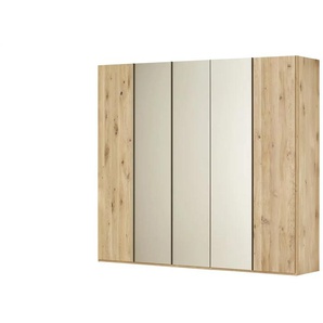 Drehtürenschrank, 5-türig  Kaja ¦ holzfarben ¦ Maße (cm): B: 249,6 H: 222,3 T: 57