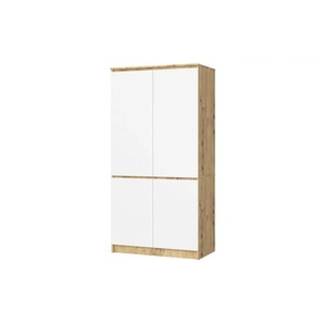 Drehtürenschrank 90 cm breit Valentina ¦ mehrfarbig ¦ Maße (cm): B: 90 H: 180