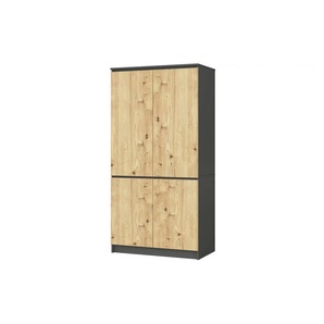Drehtürenschrank 90 cm breit Valentina ¦ mehrfarbig ¦ Maße (cm): B: 90 H: 180